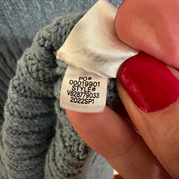 Vince Women's Blue Textured Rib Linen Cotton Pullover Crewneck Sweater - Picture 5 of 9